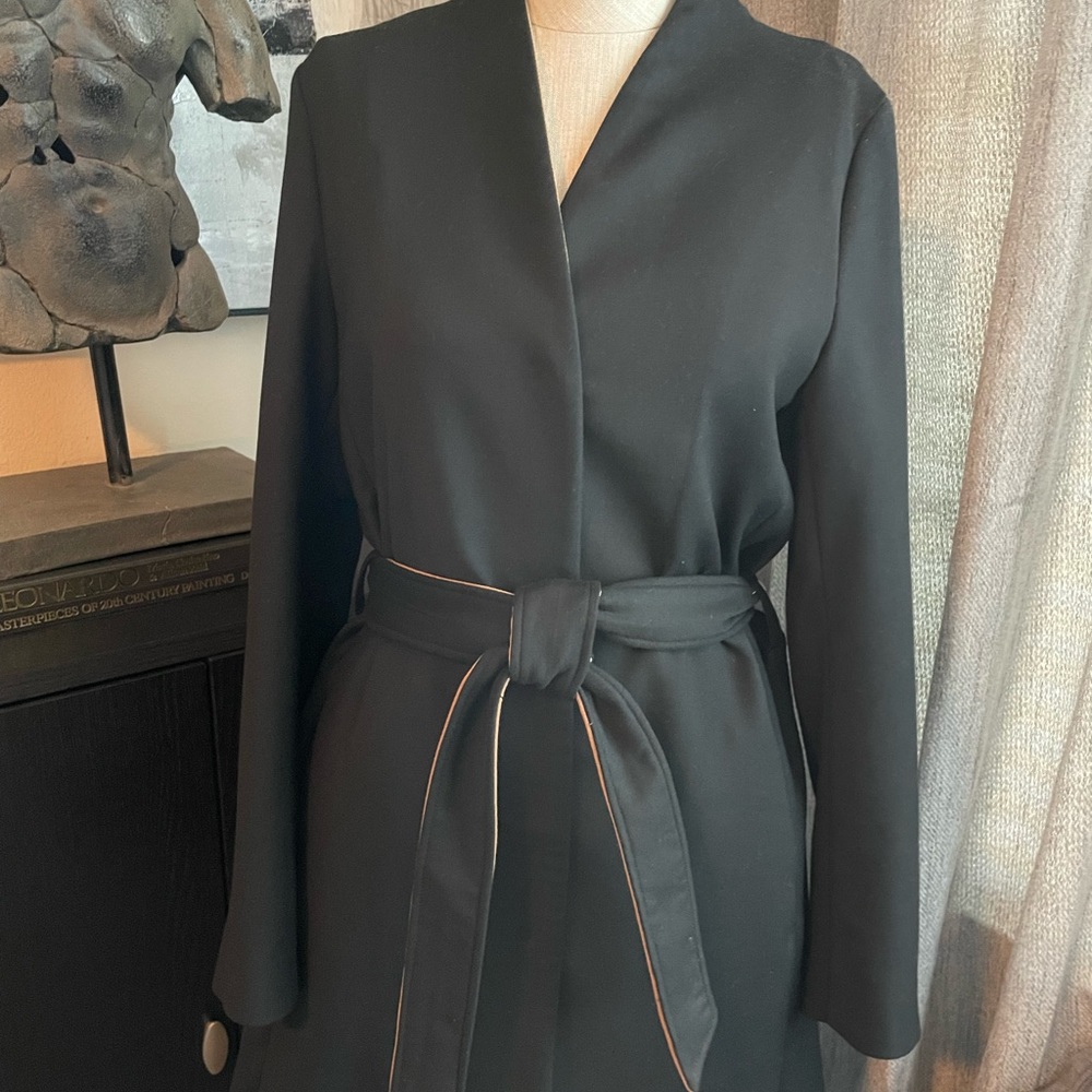 H&M coat black/tan NWT
